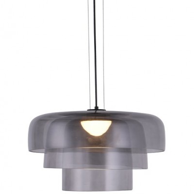 Φωτιστικό Κρεμαστό LED 12W 230V 1644lm Θερμό Φως Smoky Glass 4068